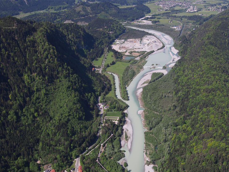 Projektgebiet: Staatsgrenze bis Lechschlucht